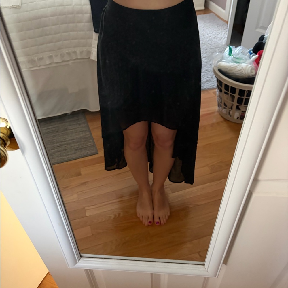 Forever 21 Black High-Low Maxi Skirt